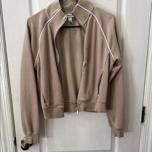 SPANX Beige Bomber Jacket with Light Accents
